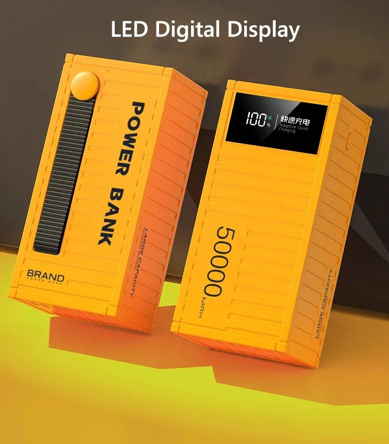 Banco de energía de carga portátil de gran capacidad de 50000mAh con 6 interfaces que soporta carga rápida de 120W adecuado para Xiaomi iPhone