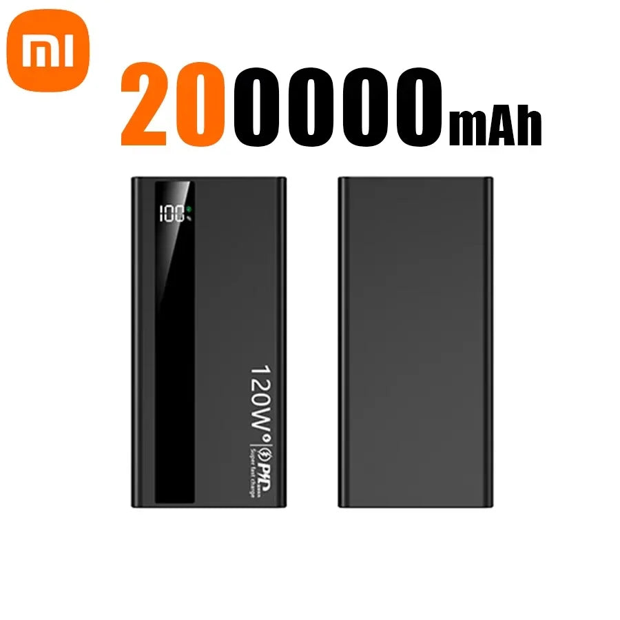 Xiaomi 500000mAh PowerBank de alta capacidad 120W carga súper rápida batería externa portátil Powerbank para Iphone Samsung Huawei
