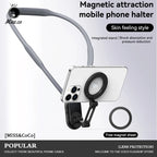 Clip magnético para teléfono con montaje en cuello 360 °   Soporte de teléfono POV de rotación para Iphone 15 14 13 12 11 10 para accesorios de teléfono SAMSUNG HUAWEI-MovilExpressShop