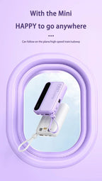 ROMOSS 4 en 1 Power Bank 500000mAh Gran Capacidad Cables Integrados Pantalla Digital Inteligente Ligera Batería Portátil Para iPhone y android