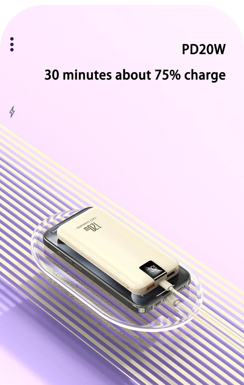 Batería de carga súper rápida Xiaomi 120W 200000 Banco de energía mAh 100000 Pantalla digital cuadrada portátil liviana de alta capacidad mAh-MovilExpressShop