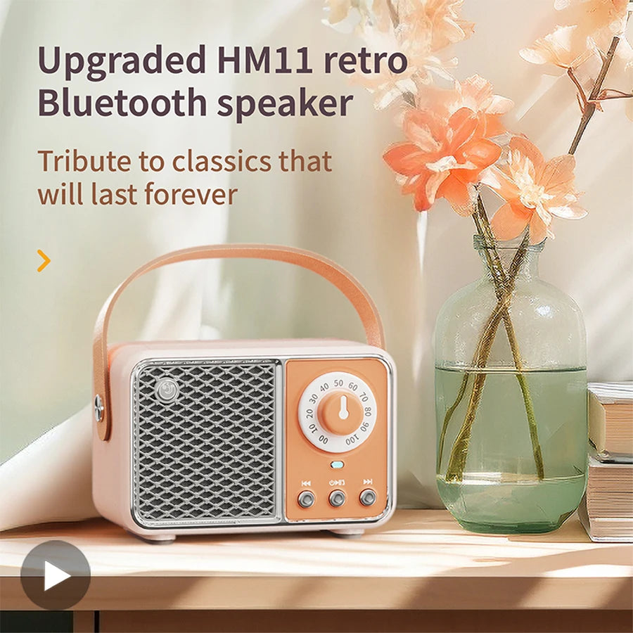 HM11 Altavoz portátil Bluetooth estilo retro con asa-MovilExpressShop