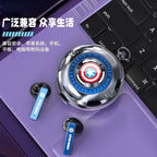 Los vengadores de Marvel Capitán América dibujos animados semi-in-ear auriculares inalámbricos con Bluetooth reloj de bolsillo de Metal giratorio fresco de alto valor-MovilExpressShop