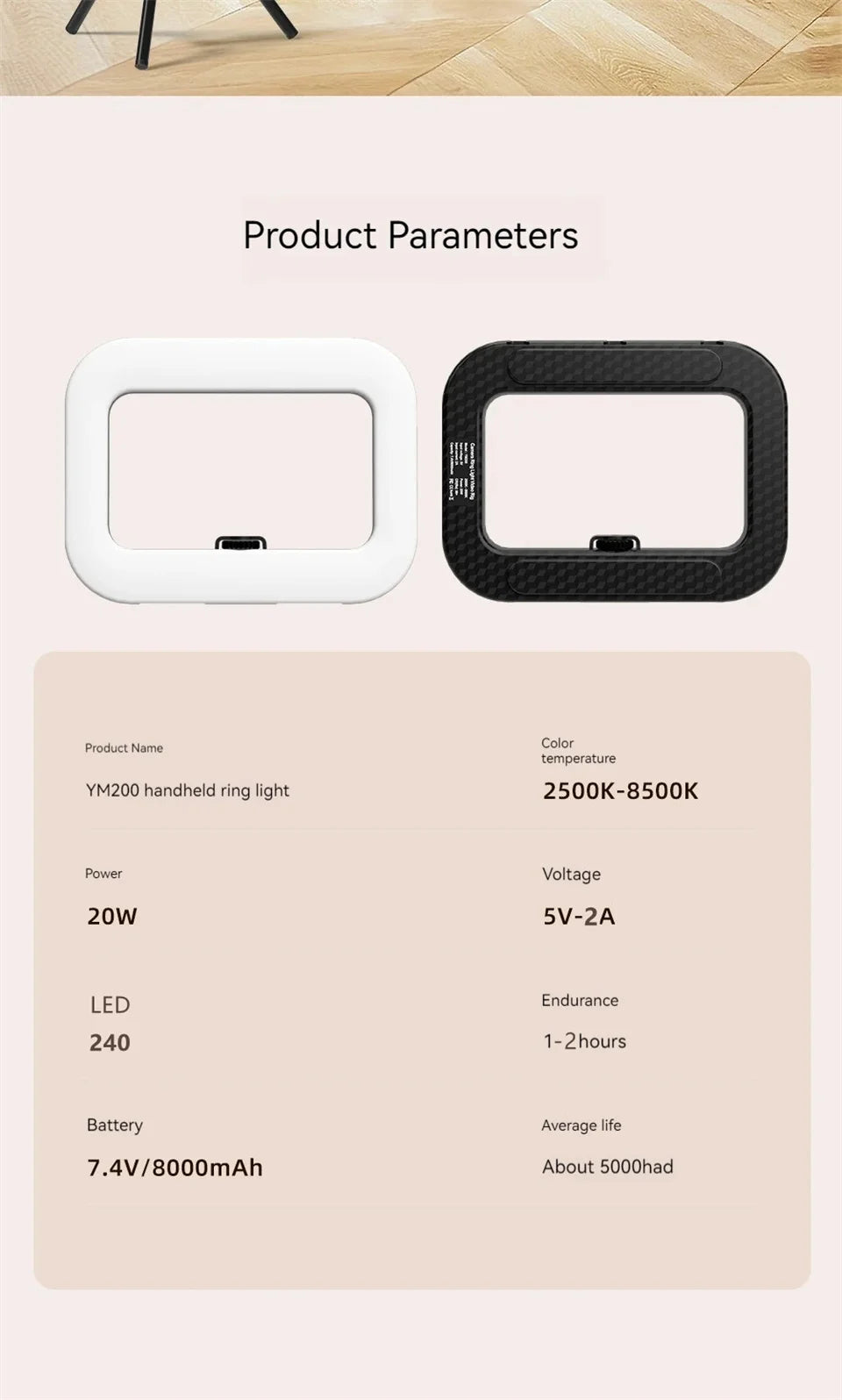 FANGTUOSI nuevo anillo de mano LED luz de relleno recargable teléfono móvil portátil fotografía en vivo escritorio jaula de conejo Selfie luz-MovilExpressShop