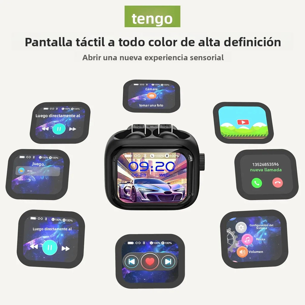 [Pantalla Ultra HD] auriculares HTC NE40 Bluetooth V6 TWS auriculares inalámbricos deportivos traductor AI auricular micrófono de reducción de ruido en la oreja