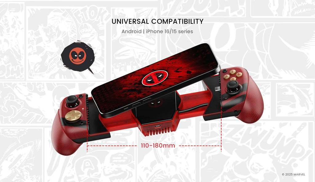 Controlador de juegos móvil GameSir X3 Pro DeadPool Edition para iPhone 15 y Android tipo C Gamepad con palos de efecto Hall