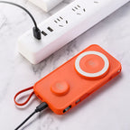 Banco de energía inalámbrico magnético de 30000mAh con cable para Apple Watch, batería externa portátil de carga rápida para iPhone y Android