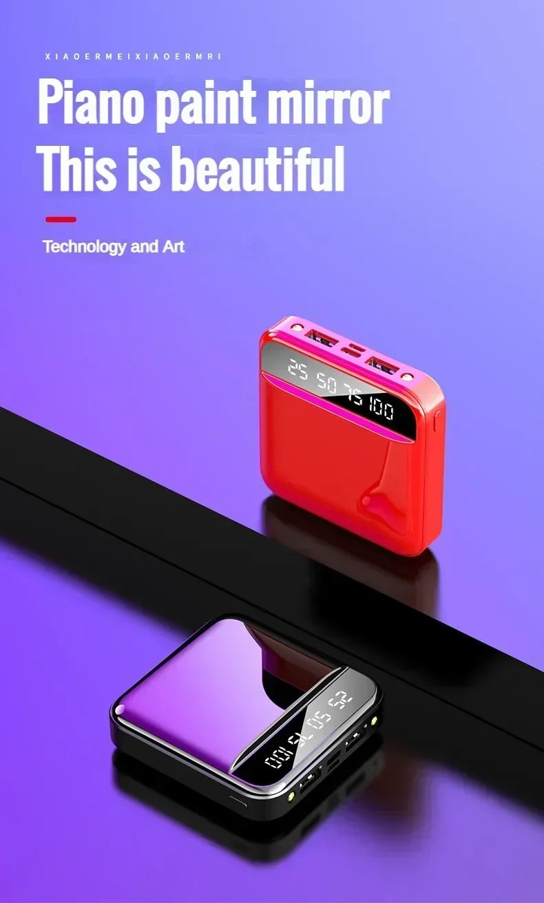 Xiaomi-Mini banco de energía de gran capacidad, 30000mah, carga súper rápida, Cable incorporado, batería externa portátil para Samsung y iPhone-MovilExpressShop