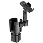 Portavasos para coche con soporte para teléfono móvil, soporte para vasos con rotación de 360, expansor para teléfono inteligente, accesorios interiores para automóvil