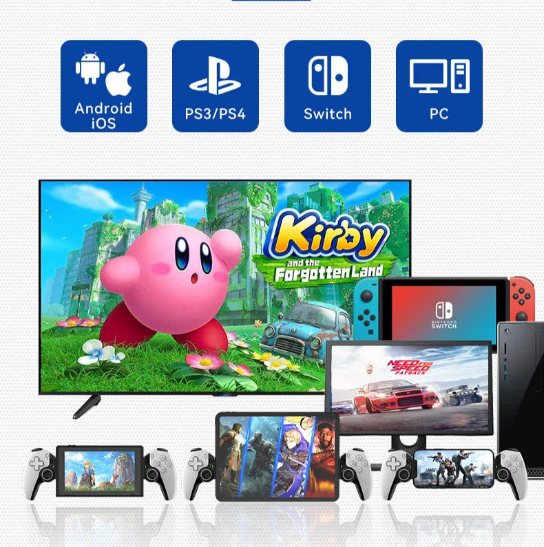 Controlador de juego de estiramiento para teléfono móvil D9, inalámbrico, Bluetooth, PC, tableta para Switch/PS3/PS4, controlador somatosensorial de doble salón-MovilExpressShop