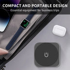 Soporte y estación de carga inalámbrica 3 en 1, adaptador de carga rápida de 15w, cargador de mesa magnético con luces coloridas para iPhone 16 15 14 Pro Max