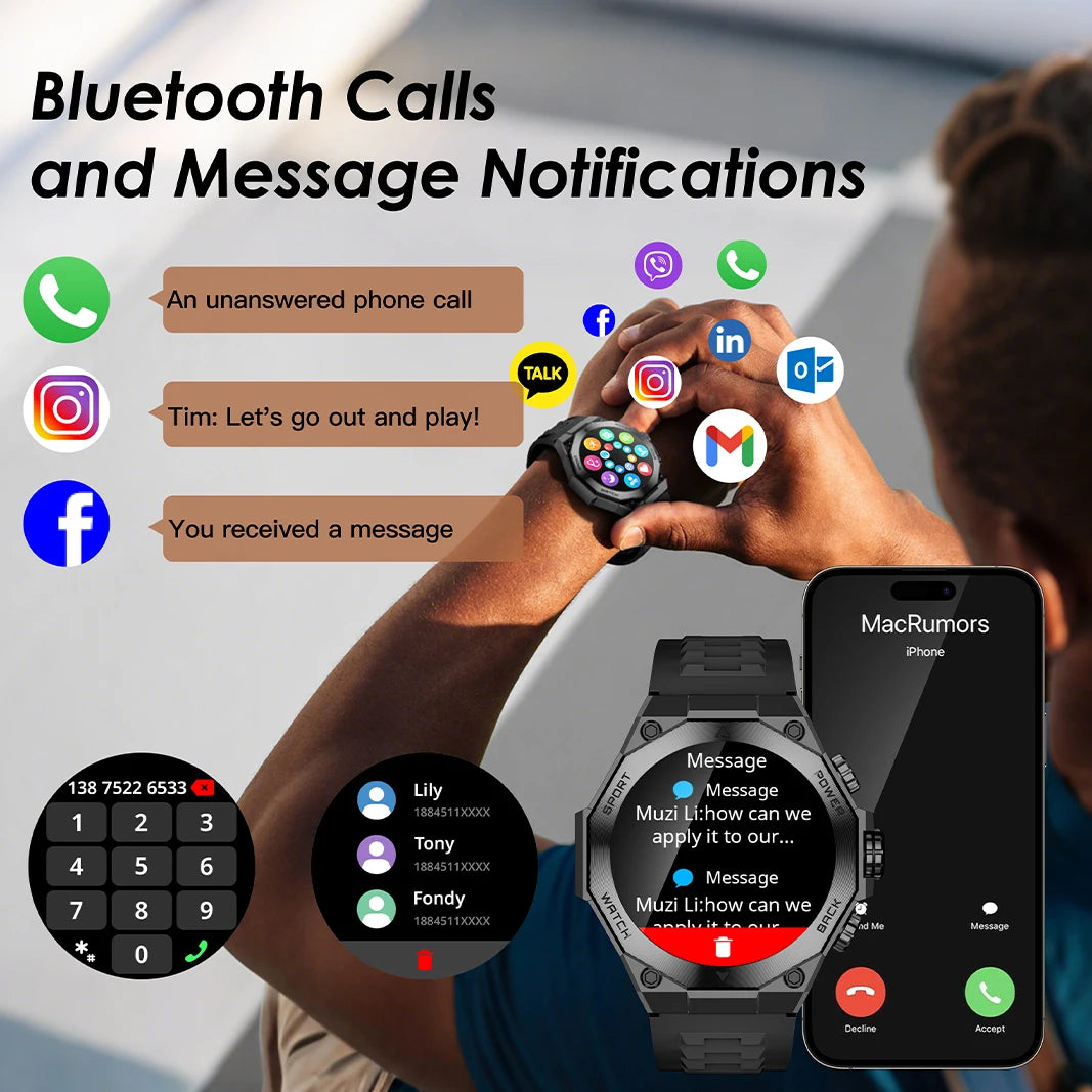 Smartwatch IP67 rastreador de ejercicios impermeable con más de 150 deportes monitoreo del sueño carga inalámbrica     Reloj AMOLED