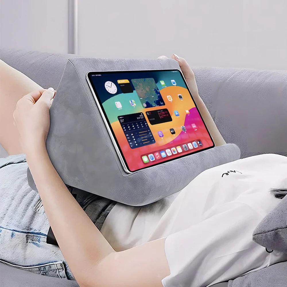 Soporte para tableta con almohada de esponja para IPad, Samsung, Huawei, Xiaomi, soporte para tableta, soporte para teléfono móvil, almohada, soporte de lectura multiángulo
