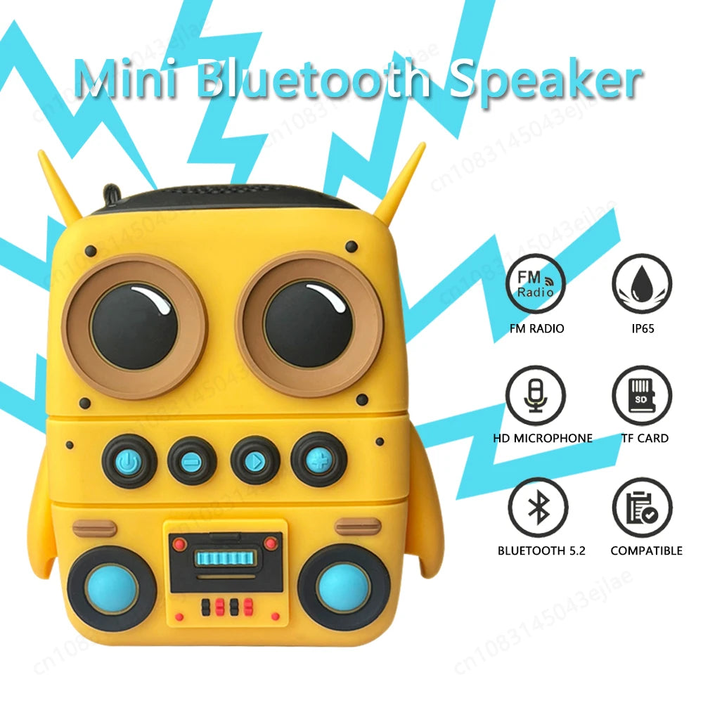 Buho Altavoz Bluetooth inalámbrico TK-200, minialtavoces portátiles impermeables IP65, compatible con tarjeta de memoria, estéreo HiFi, altavoces de graves pesados-MovilExpressShop