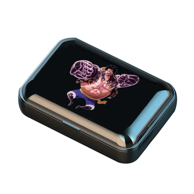 Auriculares Bluetooth de una pieza estilo deportivo portátiles de largo alcance HD Cartoon Monkey D. Luffy auriculares para juegos