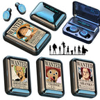 ONE PIECE Luffy Zoro Auriculares inalámbricos con Bluetooth Binaural pequeños en los oídos Anime estéreo bajo TWS auriculares deportivos para teléfono-MovilExpressShop