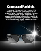 Gafas inteligentes Bluetooth, reconocimiento de objetos, traducción AI, con cámara para tomar fotos, asistente de voz, llamadas y música-MovilExpressShop