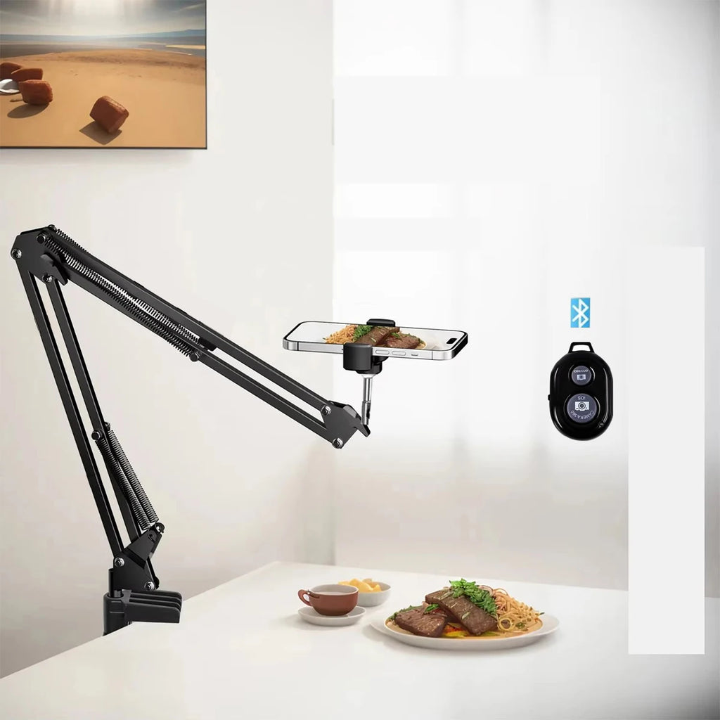 Soporte en vivo para teléfono móvil, iluminación superior profesional, cámara de disparo fija con grabación de instrucciones, palo Selfie de vídeo-MovilExpressShop