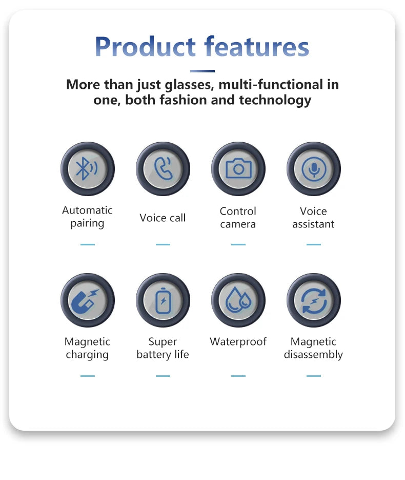 CLLOIO GS05 Clip magnético en gafas inteligentesde sol polarizadas impermeables-MovilExpressShop