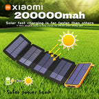 Xiaomi Solar Power Bank 20000mAh con 4 paneles solares cargador inalámbrico Powerbank para iPhone 15 Huawei Xiaomi Samsung Poverbank caliente-MovilExpressShop
