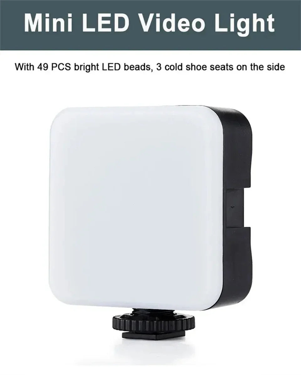 Kit de blogging para teléfono inteligente AY49, con trípode, soporte para teléfono, Mini micrófono, luz de relleno LED, arrancador para TikTok, transmisión en vivo, vídeo, YouTub-MovilExpressShop