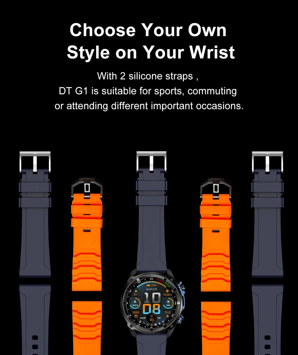 Nuevo reloj inteligente AMOLED con reproductor de vídeo con memoria de 4GB con GPS, mapas sin conexión, reloj inteligente deportivo militar para hombres, pulsera impermeable para nadar de 30m