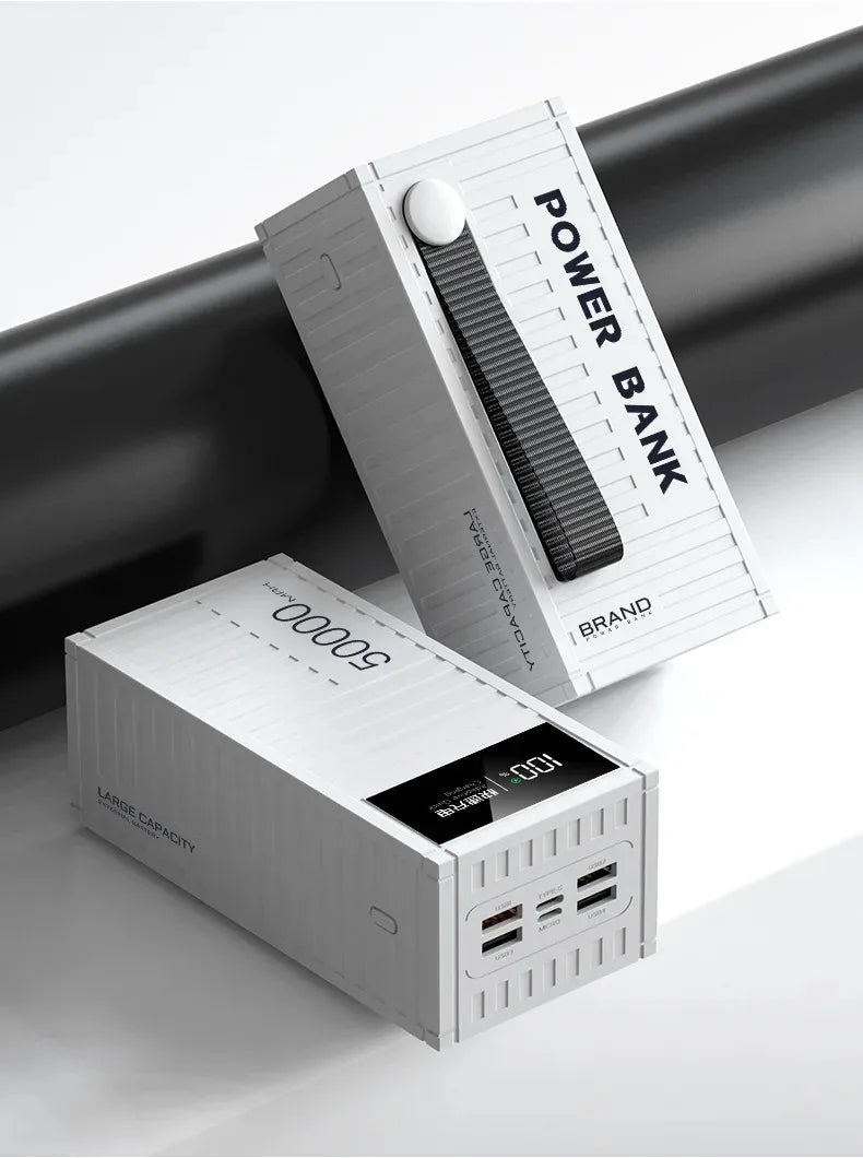 Banco de energía de carga portátil de gran capacidad de 50000mAh con 6 interfaces que soporta carga rápida de 120W adecuado para Xiaomi iPhone