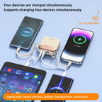 Kiki Shoot 10000mAh Mini Power Bank 66W carga rápida Powerbank batería certificada CCC con Cable para iPhone Xiaomi Huawei Samsung