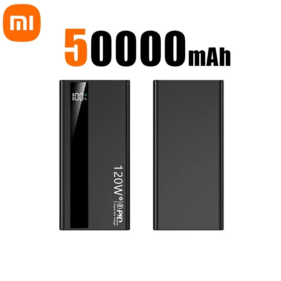 Xiaomi 500000mAh PowerBank de alta capacidad 120W carga súper rápida batería externa portátil Powerbank para Iphone Samsung Huawei