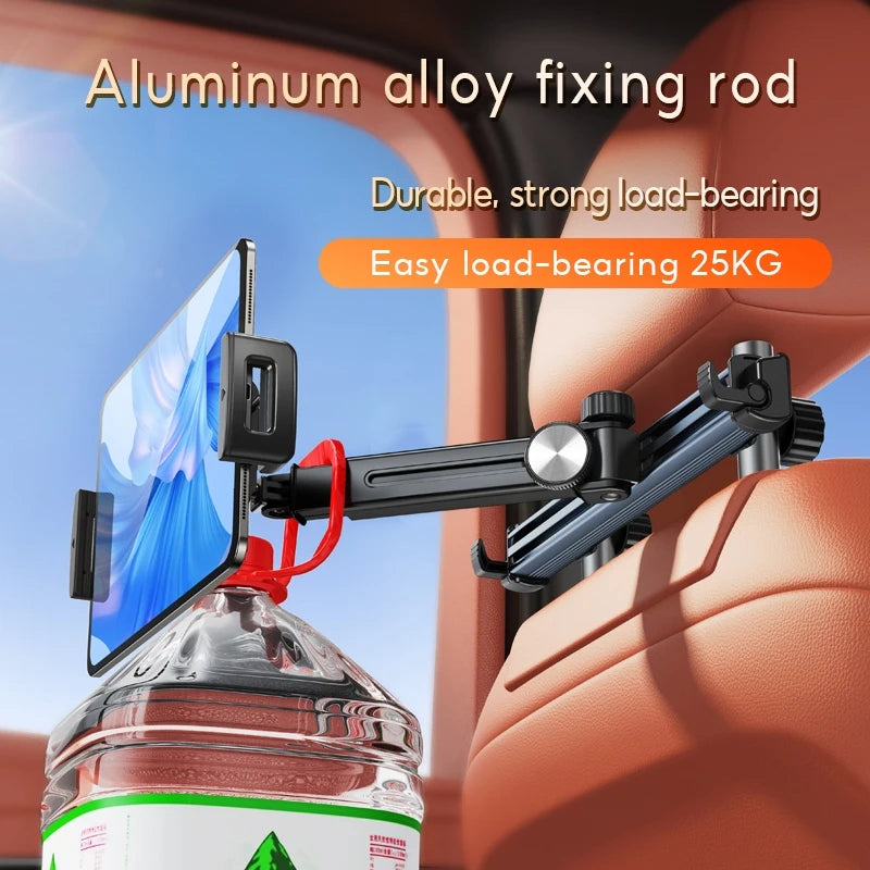 Soporte para tableta Hipacool para reposacabezas de coche, soporte ajustable para teléfono de coche, asiento trasero con gancho oculto para teléfono de 4,7-13 ", iPad 360 ° Ruirar