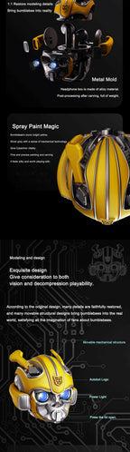 Transformers Auriculares Bumblebee H1 Auriculares con cancelación de ruido Auriculares Bluetooth Auriculares de aleación de alta calidad Juguetes de descompresión-MovilExpressShop