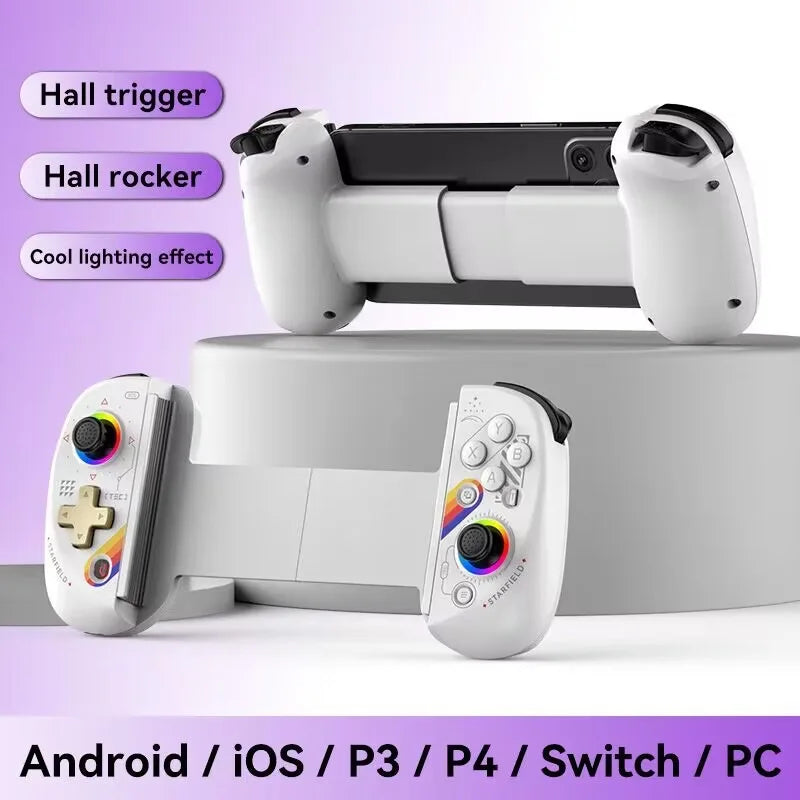 Controlador de juego de estiramiento para teléfono móvil D9, inalámbrico, Bluetooth, PC, tableta para Switch/PS3/PS4, controlador somatosensorial de doble salón-MovilExpressShop