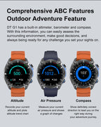 Nuevo reloj inteligente AMOLED con reproductor de vídeo con memoria de 4GB con GPS, mapas sin conexión, reloj inteligente deportivo militar para hombres, pulsera impermeable para nadar de 30m