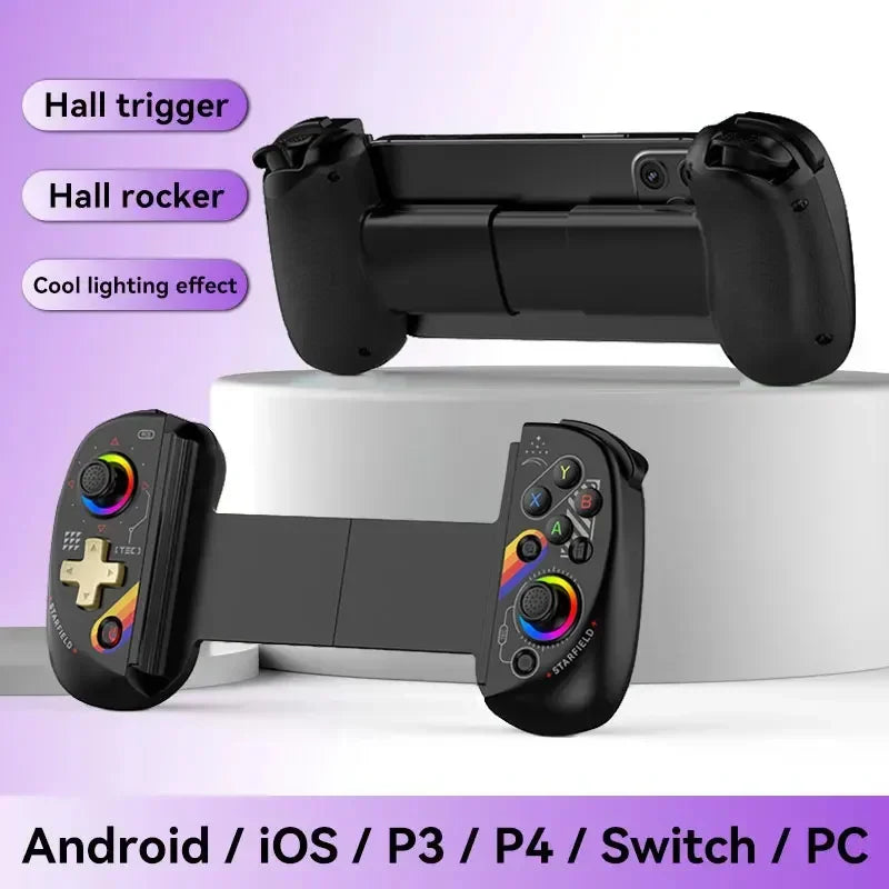 Controlador de juego de estiramiento para teléfono móvil D9, inalámbrico, Bluetooth, PC, tableta para Switch/PS3/PS4, controlador somatosensorial de doble salón-MovilExpressShop