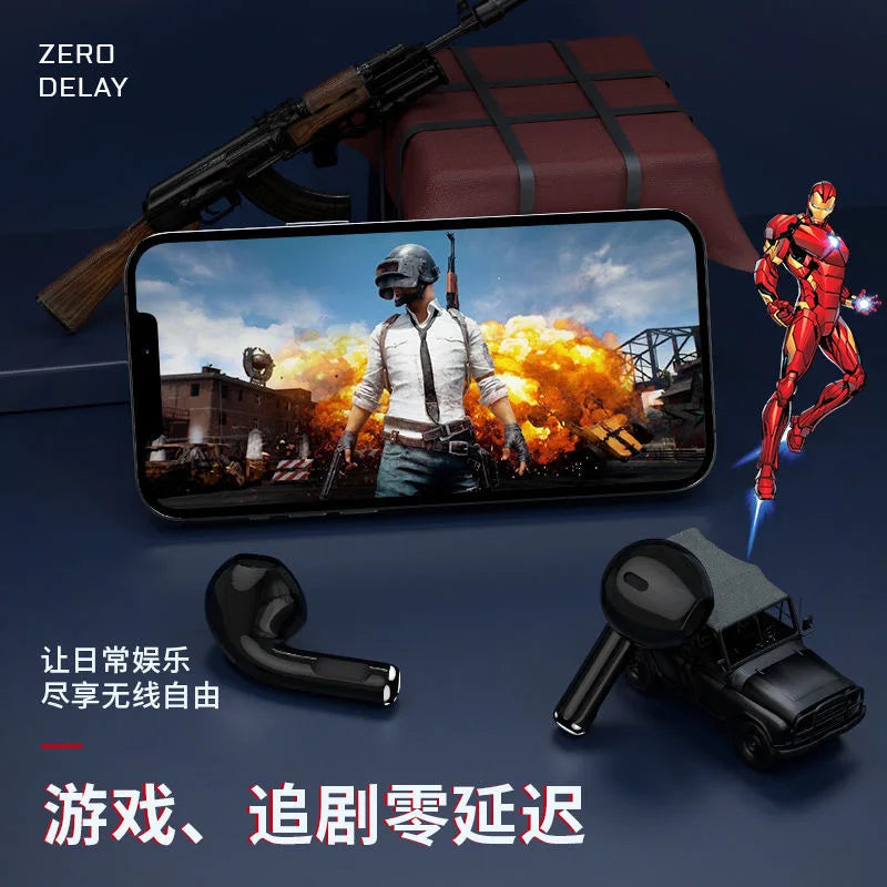 Marvel Spider Man Auriculares Bluetooth Dibujos animados Capitán América Mini Auriculares Bluetooth con bajo retardo y larga duración de la batería-MovilExpressShop