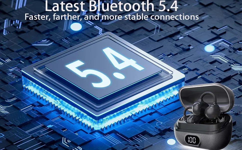 Auriculares con traducción AI en tiempo Real, auriculares con traductor de 144 idiomas, Bluetooth inalámbrico de oreja abierta 40H, auriculares con traducción