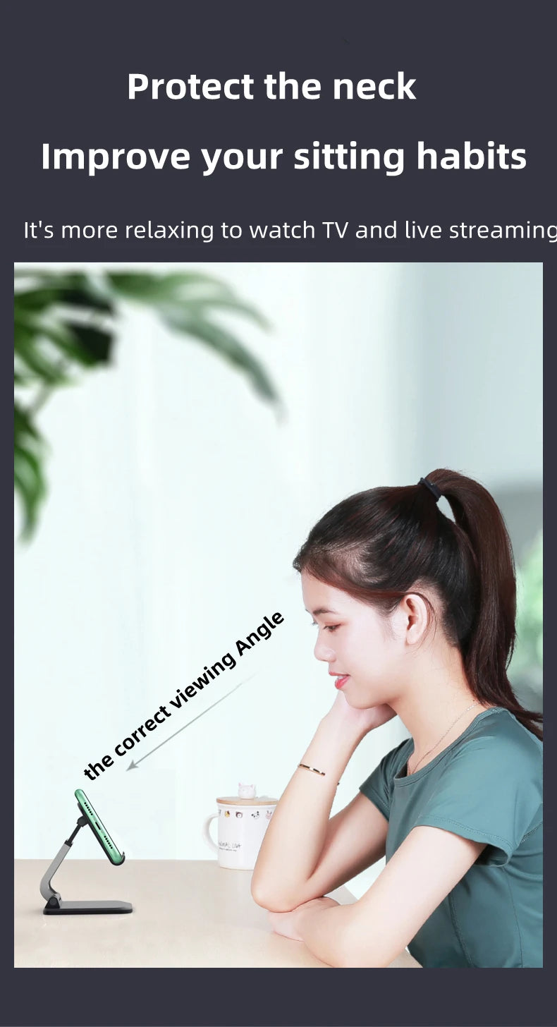 Soporte plegable de Metal para teléfono móvil, soporte portátil para iPad, iPhone 13, X, para teléfono inteligente, tableta, escritorio