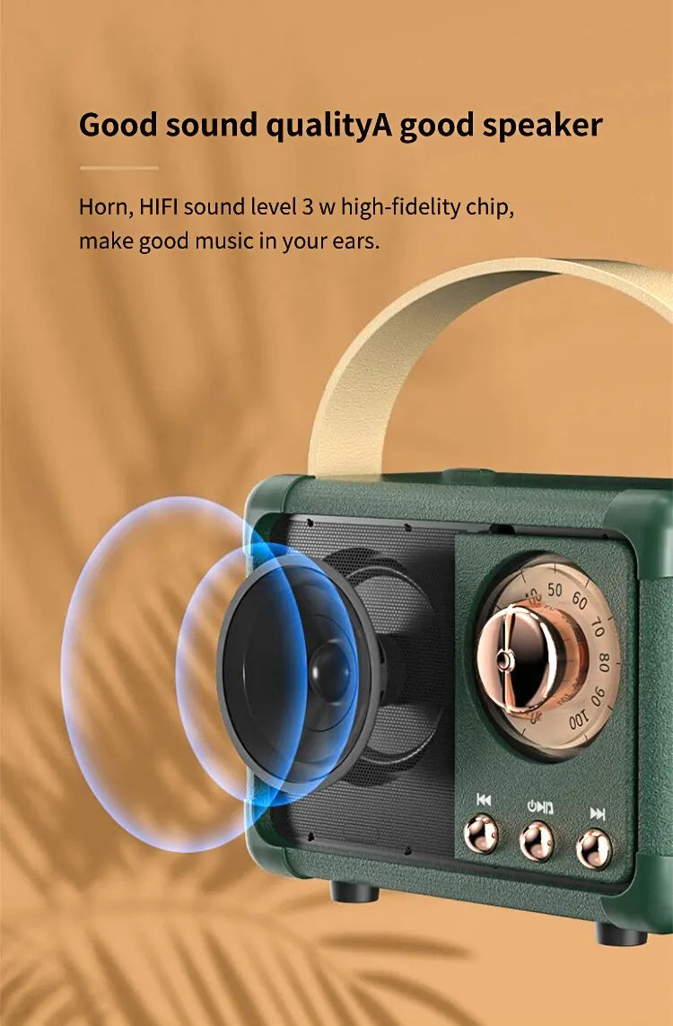 HM11 Altavoz portátil Bluetooth estilo retro con asa-MovilExpressShop