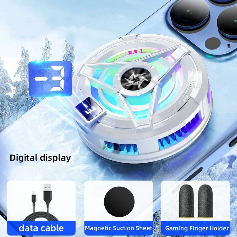 Nuevo Enfriador de teléfonos con pantalla magnética SL17, Enfriador de juegos 2 en 1, ventilador de refrigeración rápido Semiconductor para teléfono IOS y Android-MovilExpressShop