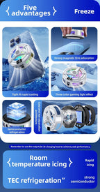 Nuevo TL07 Semiconductor móvil magnético/clip trasero PUBG enfriador 5V/3A ventilador de refrigeración por congelación radiador con pantalla Digital de temperatura-MovilExpressShop