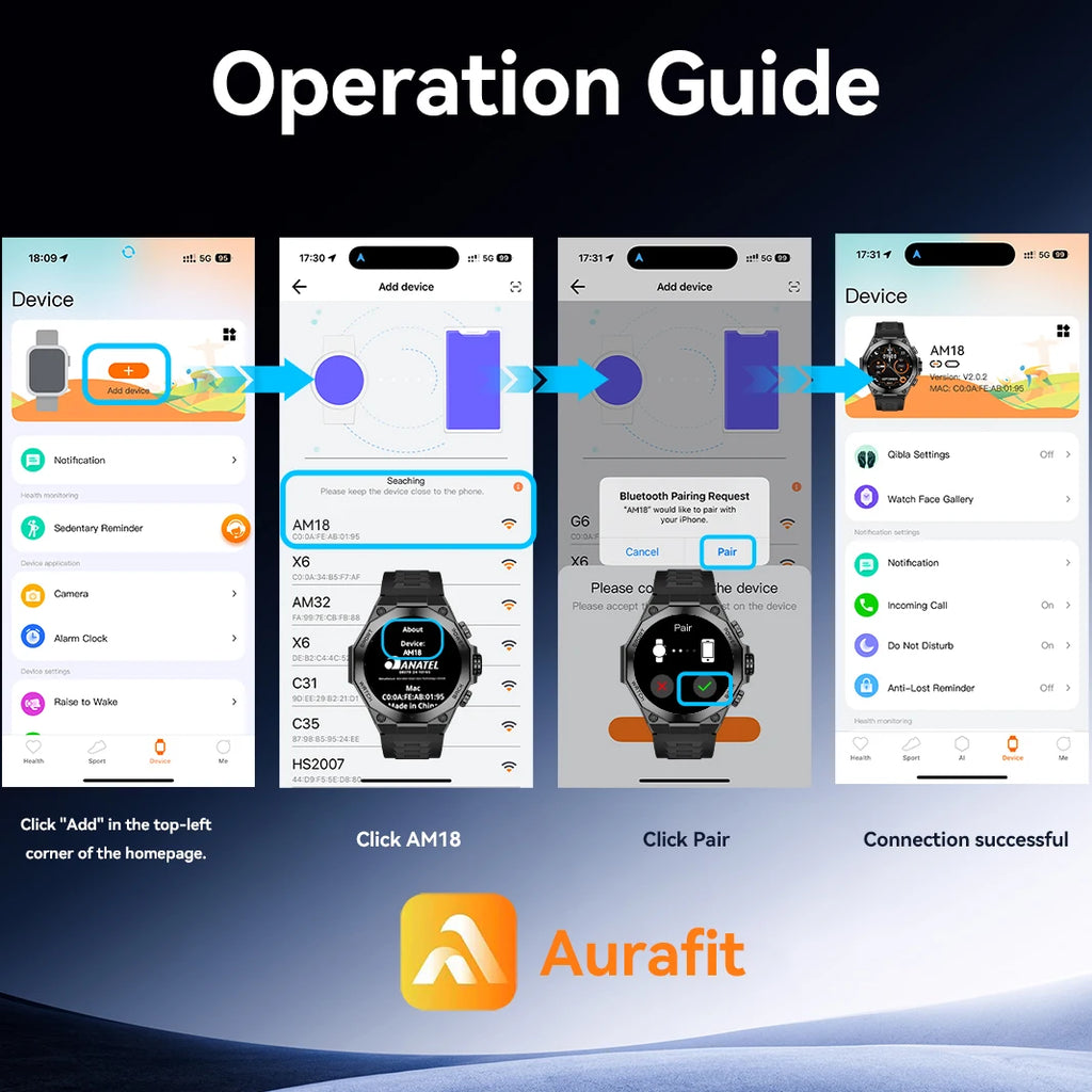 Smartwatch IP67 rastreador de ejercicios impermeable con más de 150 deportes monitoreo del sueño carga inalámbrica     Reloj AMOLED