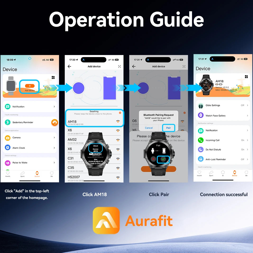 Smartwatch IP67 rastreador de ejercicios impermeable con más de 150 deportes monitoreo del sueño carga inalámbrica     Reloj AMOLED