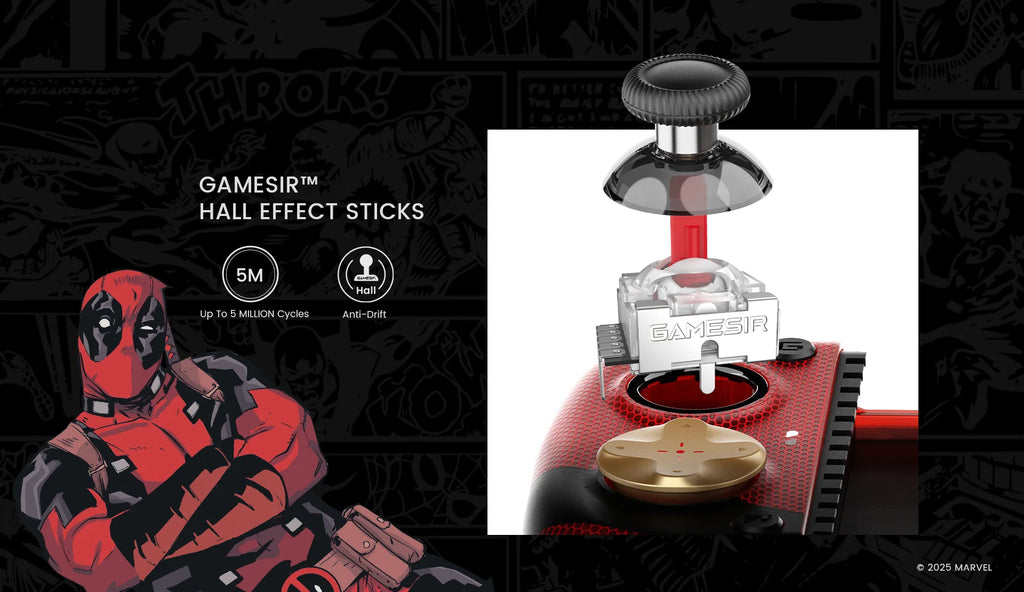 Controlador de juegos móvil GameSir X3 Pro DeadPool Edition para iPhone 15 y Android tipo C Gamepad con palos de efecto Hall