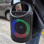 Altavoz Bluetooth portátil de baile cuadrado grande, columna de barra de sonido con luz LED colorida, caja de sonido KTV, Subwoofer Inalámbrico, Boombox de alta fidelidad-MovilExpressShop