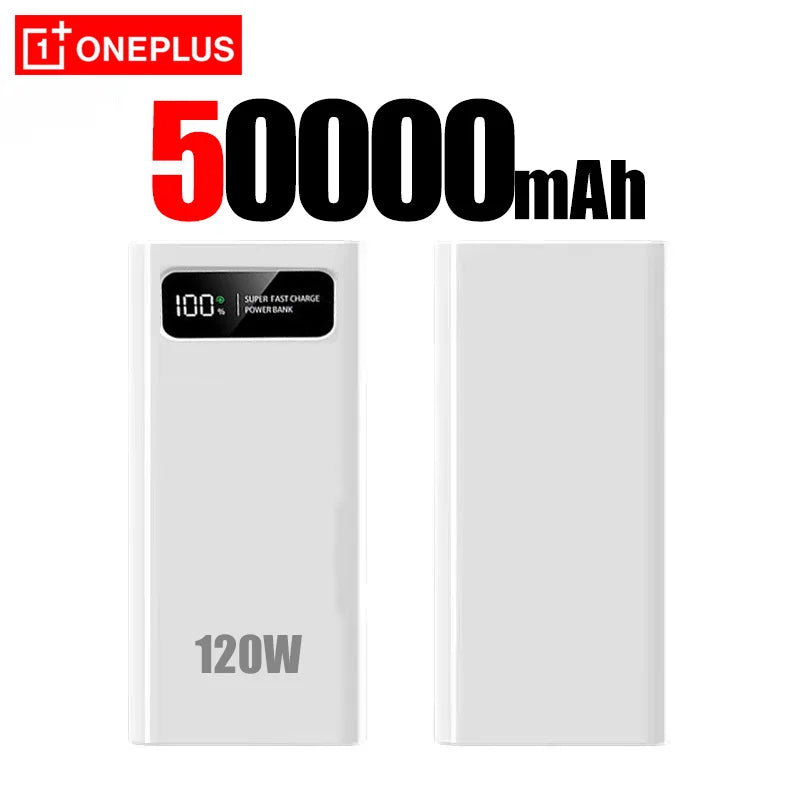 OnePlus 200000mAh pantalla Digital LED banco de energía de alta capacidad 120W carga súper rápida batería externa portátil-MovilExpressShop