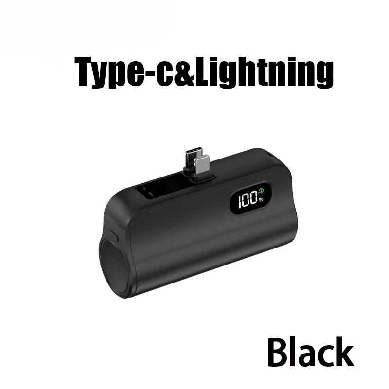 Mini cápsula 50000mAh banco de energía de alta capacidad batería externa de carga rápida inalámbrica portátil para iPhone Huawei Samsung