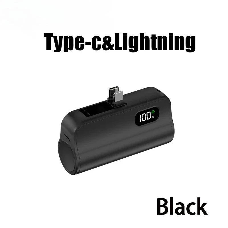 Mini cápsula 50000mAh banco de energía de alta capacidad batería externa de carga rápida inalámbrica portátil para iPhone Huawei Samsung