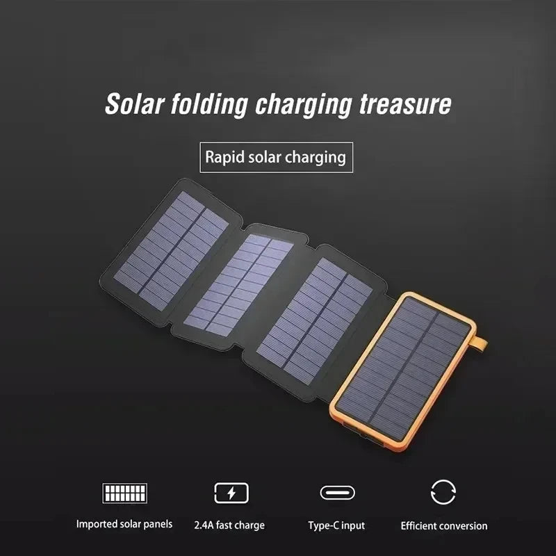 Xiaomi Solar Power Bank 20000mAh con 4 paneles solares cargador inalámbrico Powerbank para iPhone 15 Huawei Xiaomi Samsung Poverbank caliente-MovilExpressShop