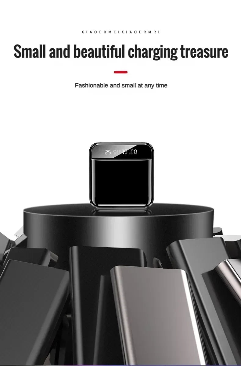 Xiaomi-Mini banco de energía de gran capacidad, 30000mah, carga súper rápida, Cable incorporado, batería externa portátil para Samsung y iPhone-MovilExpressShop