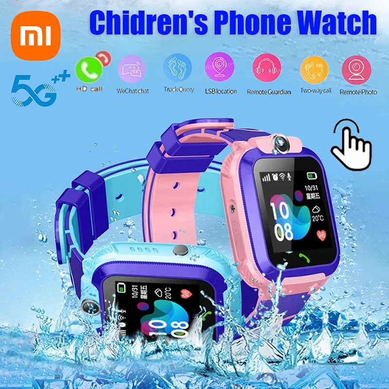 Xiaomi niños 5G reloj inteligente SOS ubicación GPS tarjeta Sim llamada niño reloj inteligente cámara impermeable niños niñas regalo para IOS Android